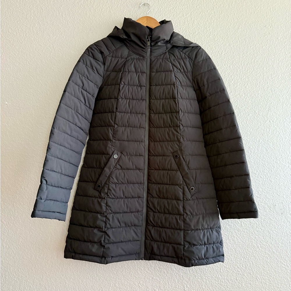 Nautica Women's Black Quilted Hooded Puffer Coat Size Medium